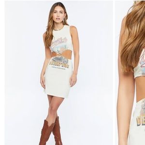 ISO Wild West Graphic Cutout Dress